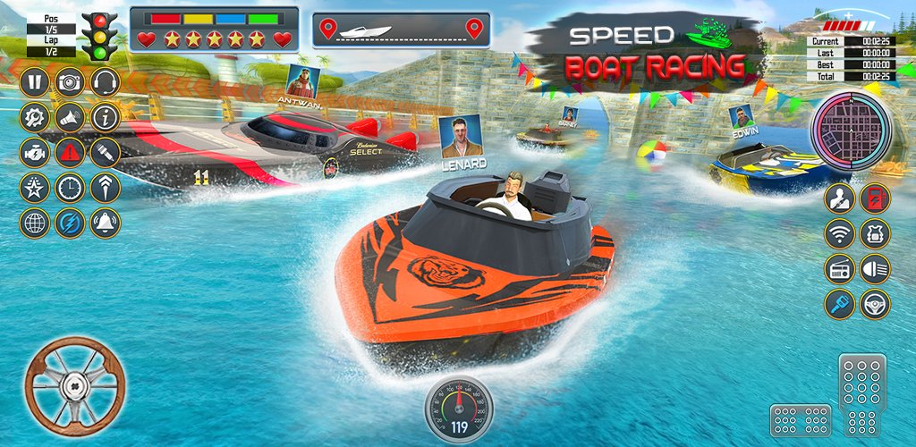 Speed Boat Watercolor Motor Sports Fast Boat Boys (Download Now) 