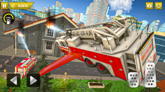 Flying Fire Truck Driving Sim screenshot 1