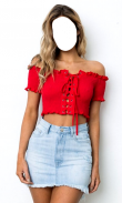 Women Crop Tops Photo Suit screenshot 12