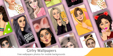 💃Girly Wallpaper-Cute Backgrounds👸Fake girl Dp screenshot 2