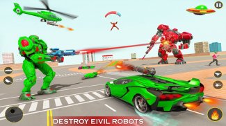 Helicopter Robot Car Game 3d screenshot 1