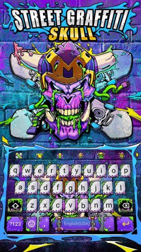 Street Graffiti Skull Keyboard Theme With Emojis V1 0 Download Android Apk Aptoide