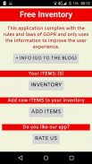 Free Inventory screenshot 1