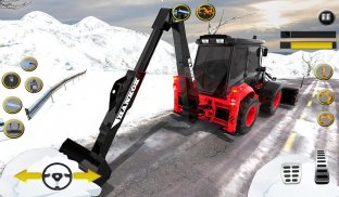 Clean Road 3D Snow Heavy Excavator Crane Rescue screenshot 10