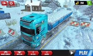 Offroad Snow Trailer Truck Driving Game 2020 screenshot 10