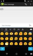 Emoji Keyboard - Black Round screenshot 1