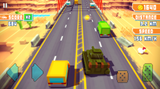 Blocky Highway: Traffic Racing screenshot 2