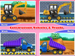 Vehículos y camiones de construcción -Juegos niños screenshot 2