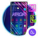 Blue Purple Neon APUS Launcher theme