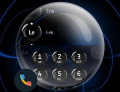 Spheres BlackBlue Contacts&Dialer Theme screenshot 1