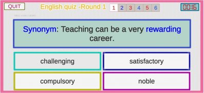 Intermediate English quiz screenshot 3