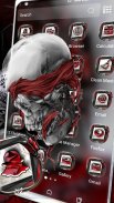 Skull Red Butterfly Theme screenshot 0