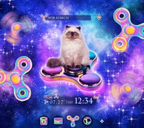 Cool Wallpaper Space Cat & Spinners Theme screenshot 0