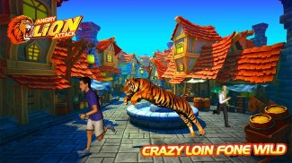 serangan singa marah & menyerang permainan screenshot 0