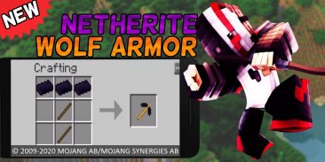 Nethrite Armored Wolf Mod for MCPE [Nether Wolf] screenshot 0