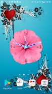 Flowers Clock Live wallpaper screenshot 3