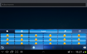 Blauw toetsenbord voor Android screenshot 7