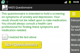 Ansiedade e/ou depressão? HADS screenshot 0