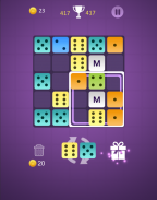 Dominoes puzzle - merge blocks with same numbers screenshot 1