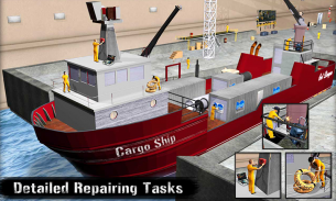 Crucero Barco Mecánico Simulador: Taller Garaje 3D screenshot 0