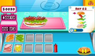 เกมส์ทำแซนวิชอาหารจานด่วน screenshot 2