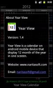ปฏิทินปี Year View screenshot 5