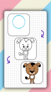 كيفية رسم الحيوانات لطيف خطوة screenshot 7