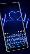 Neon Blue Heartbeat Keyboard T screenshot 0