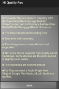 Hi Quality Rec Audio recording screenshot 3