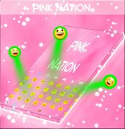 Pink Nation Keyboard Theme screenshot 2