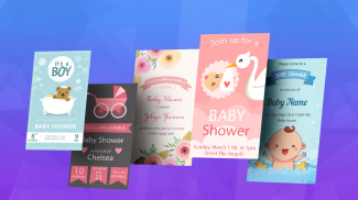 Baby shower card maker screenshot 4