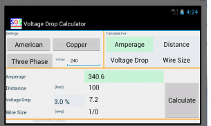 Voltage Drop Calculator screenshot 1