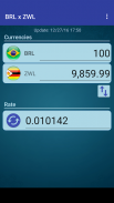 Brazil Real x Zimbabwe Dollar screenshot 1