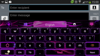 Tema do teclado roxo screenshot 0