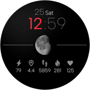 Minimal Watch Face Moon Phase screenshot 8