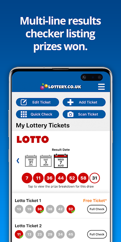 National lottery lotto clearance prize breakdown