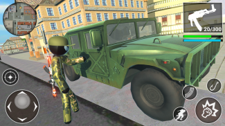 US Army Stickman Counter Rope Hero 3D screenshot 4