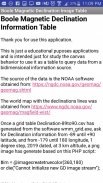 Boole Magnetic Declination Image Table screenshot 0