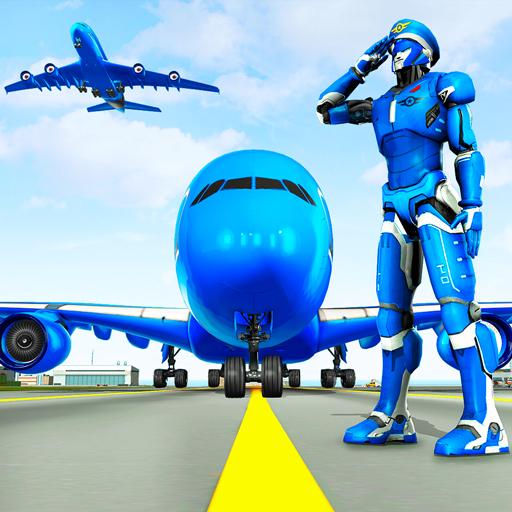 Robot airplane pilot simulator - jogos de avião - Baixar APK para