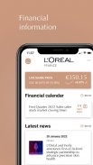 L'Oréal Finance, investors screenshot 5