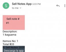 Sale notes screenshot 3