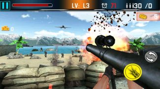 Landing War : Defense Gun Shoot screenshot 1