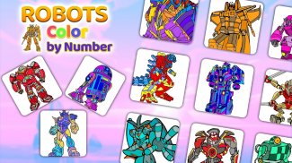 Robots Color By Number Book screenshot 4