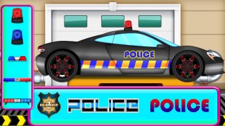 पुलिस कार वॉश सफाई: मरम्मत और डिजाइन वाहन screenshot 0