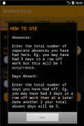 Bradford Factor Calculator - Organiser screenshot 0