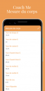 Body measurement -Coach Me App screenshot 3
