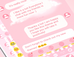 SMS Messages Pink Cloud Theme screenshot 4