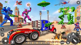 Police Truck Robot Car Game 3D screenshot 1