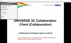 UNIVERGE 3C Collaboration screenshot 1