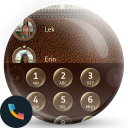 Leather Brown Phone Dial Theme